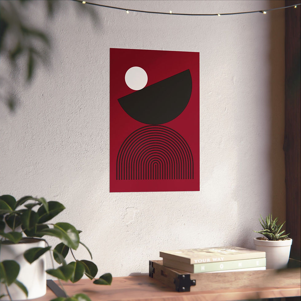 Thumbnail: Geometric 26 Matte Poster - Miami Heat - Alt