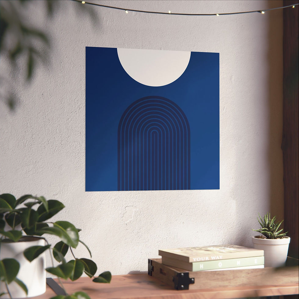 Thumbnail: Modern Geometric 09 Matte Poster - Toronto Blue Jays - Alt