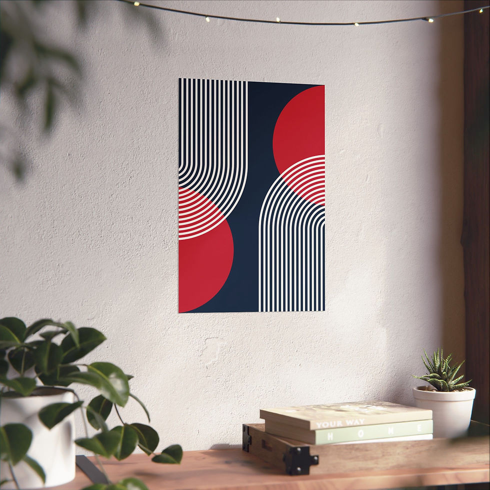 Thumbnail: Geometric 25 Matte Poster - St. Louis Cardinals - Alt