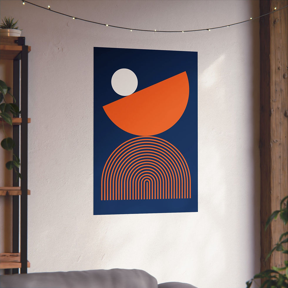 Thumbnail: Modern Geometric 26 Matte Poster - Houston Astros - Alt