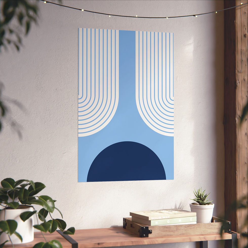 Thumbnail: Geometric 11 Matte Poster - Tampa Bay Rays - Alt