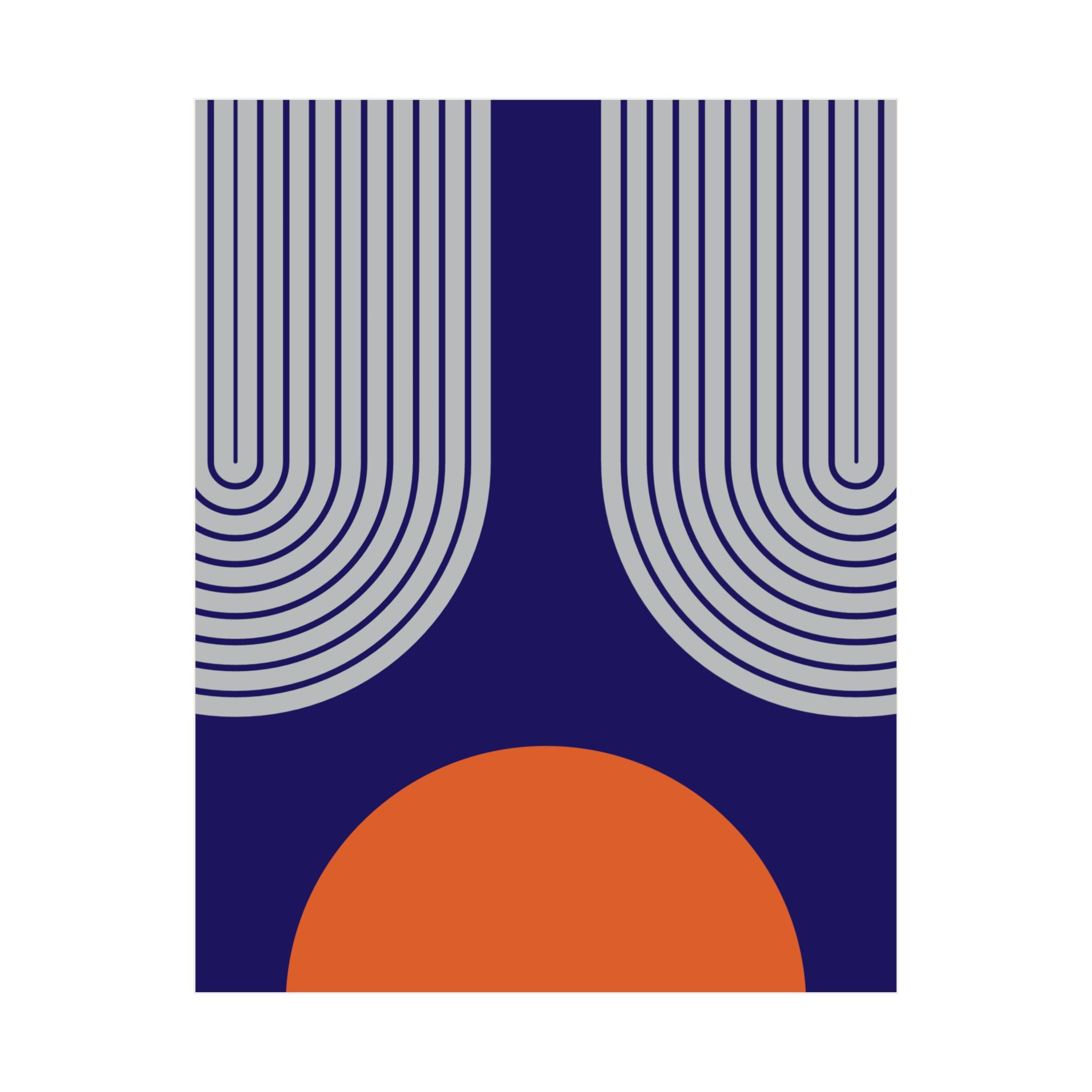 Geometric 11 Matte Poster - Phoenix Suns - Away