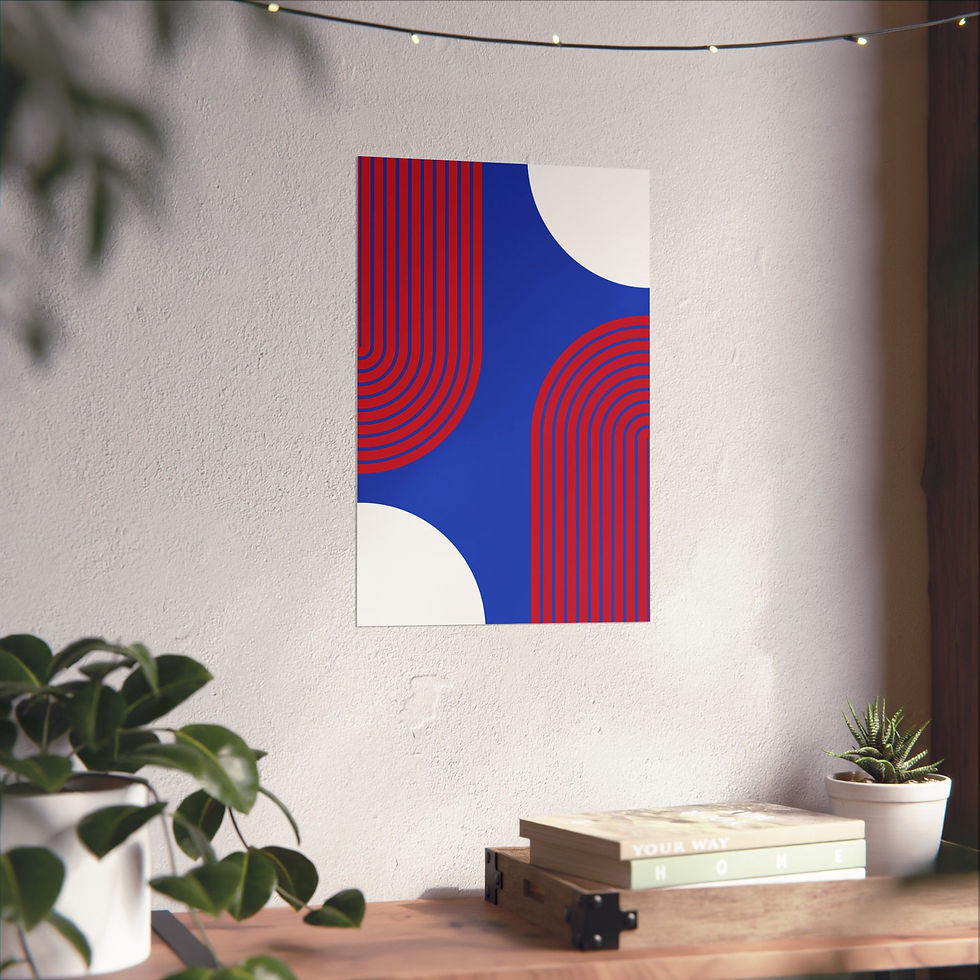 Thumbnail: Geometric 10 Matte Poster - Detroit Pistons - Away