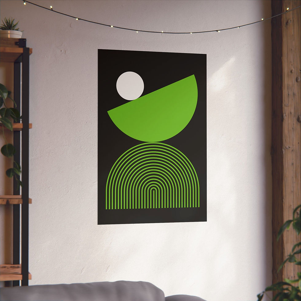 Thumbnail: Modern Geometric 26 Matte Poster - Minnesota Timberwolves - Alt