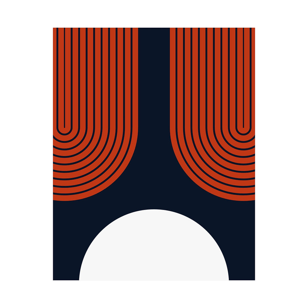 Thumbnail: Geometric 11 Matte Poster - Chicago Bears - Away
