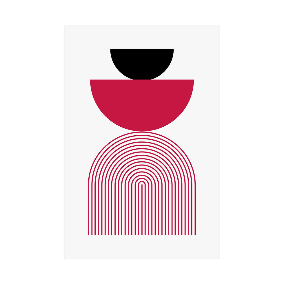 Thumbnail: Modern Geometric 24 Matte Poster - Chicago Bulls - Home
