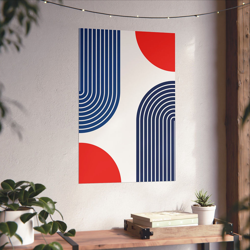 Thumbnail: Modern Geometric 10 Matte Poster - Toronto Blue Jays - Home
