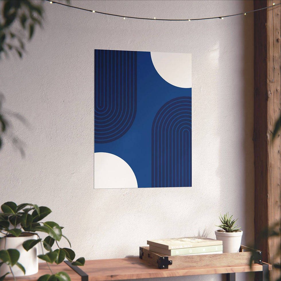 Thumbnail: Modern Geometric 10 Matte Poster - Toronto Blue Jays - Alt