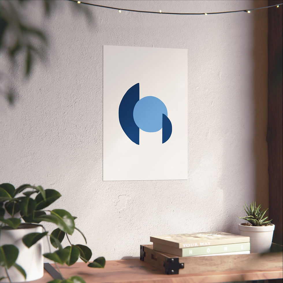Thumbnail: Modern Geometric 30 Matte Poster - Kansas City Royals - Home