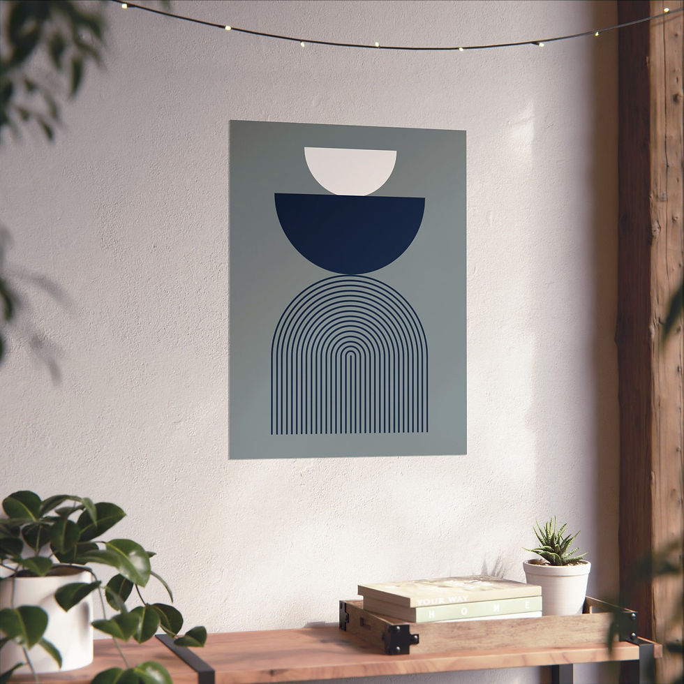 Thumbnail: Modern Geometric 24 Matte Poster - Dallas Cowboys - Alt