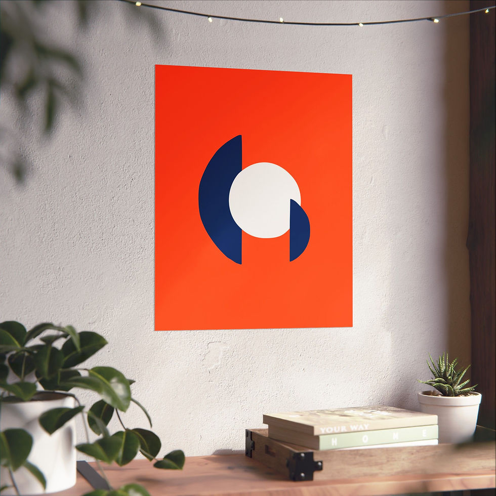 Thumbnail: Modern Geometric 30 Matte Poster - New York Mets - Alt