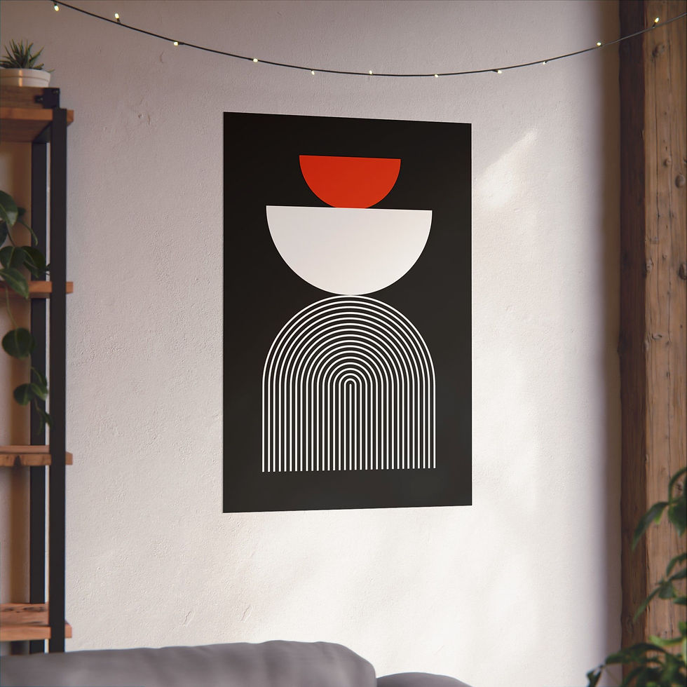 Thumbnail: Modern Geometric 24 Matte Poster - Baltimore Orioles - Away