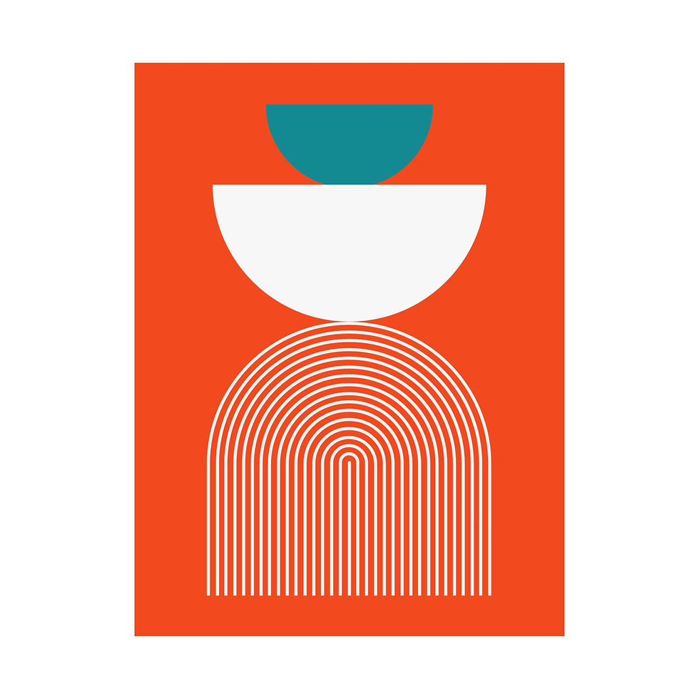 Thumbnail: Modern Geometric 24 Matte Poster - Miami Dolphins - Alt