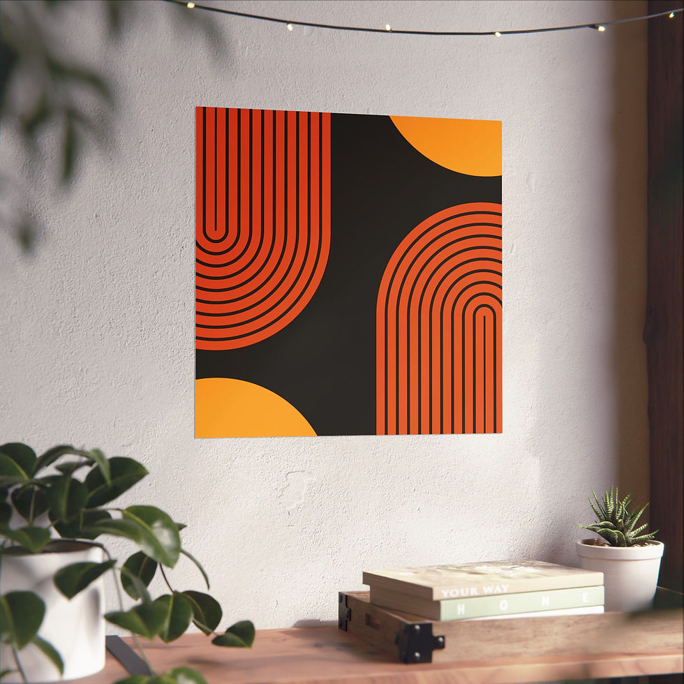 Thumbnail: Geometric 10 Matte Poster - Phoenix Suns - Alt