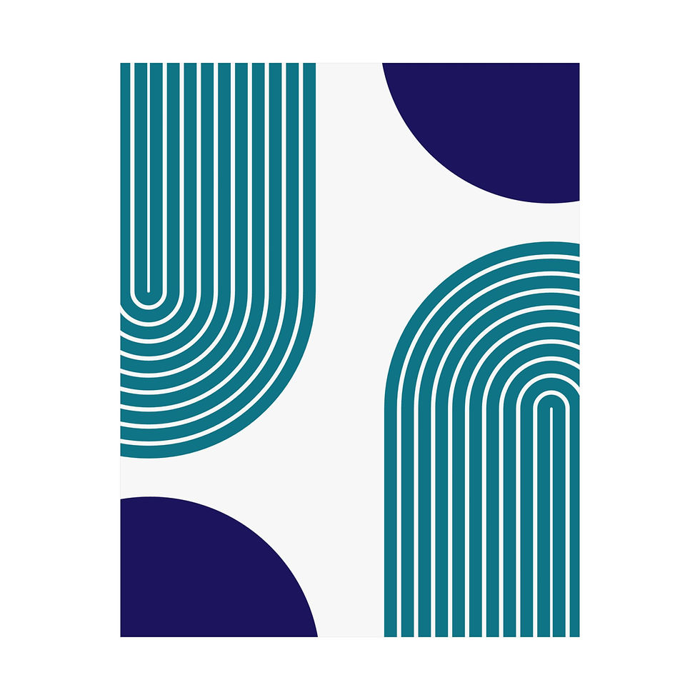 Thumbnail: Geometric 10 Matte Poster - Charlotte Hornets - Home