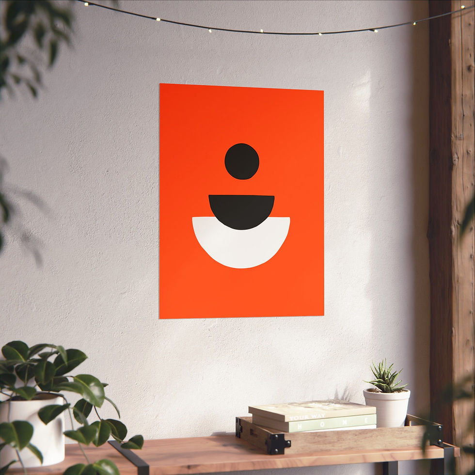 Thumbnail: Modern Geometric 28 Matte Poster - San Francisco Giants - Alt
