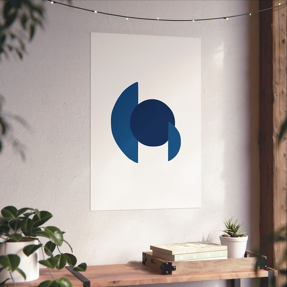 Thumbnail: Modern Geometric 30 Matte Poster - Dallas Mavericks - Home