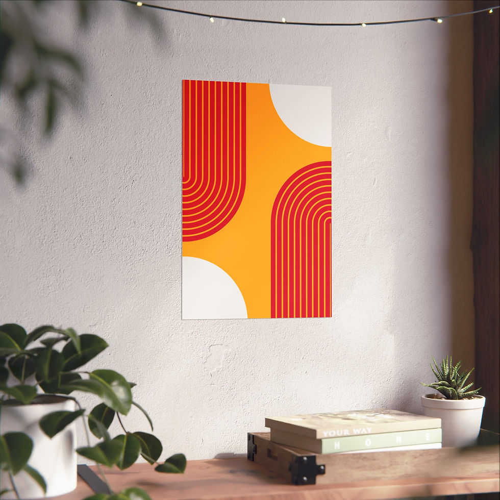 Thumbnail: Modern Geometric 10 Matte Poster - Kansas City Chiefs - Alt