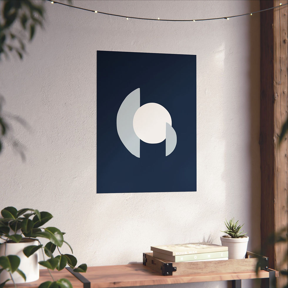 Thumbnail: Modern Geometric 30 Matte Poster - New York Yankees - Away