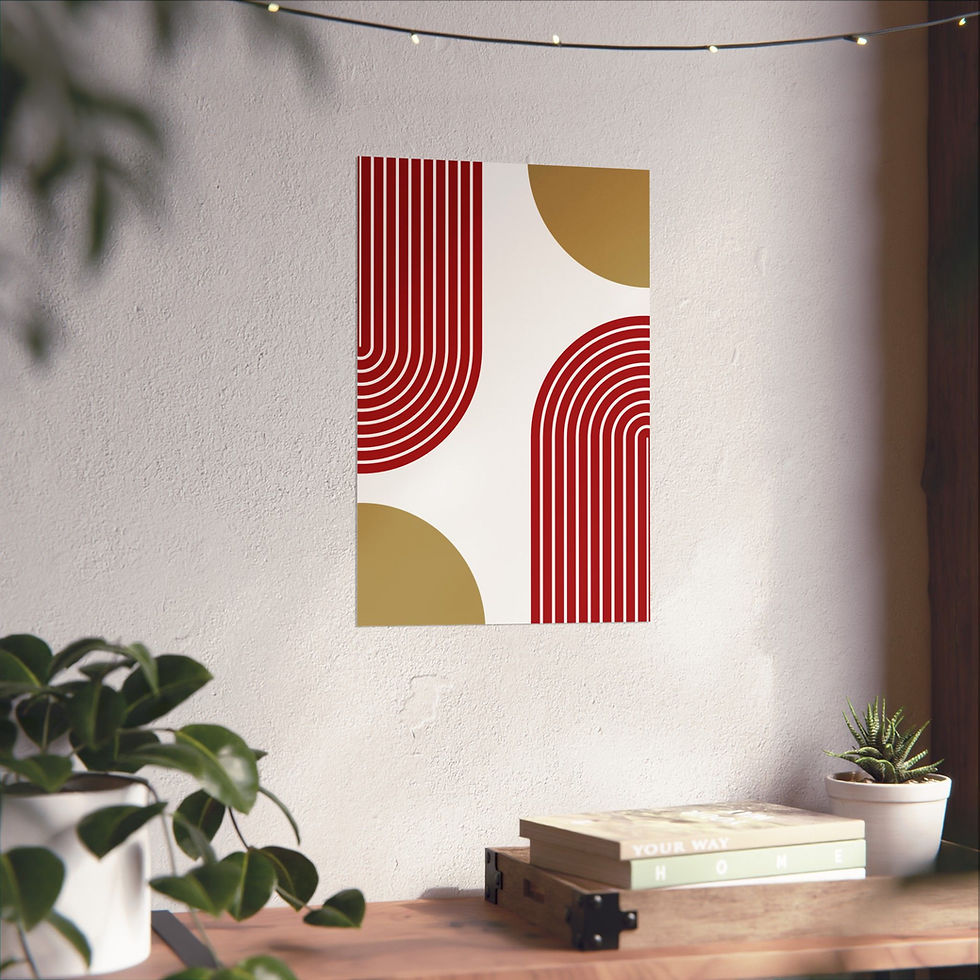 Thumbnail: Modern Geometric - 10 - Matte Poster - San Francisco 49ers - Home