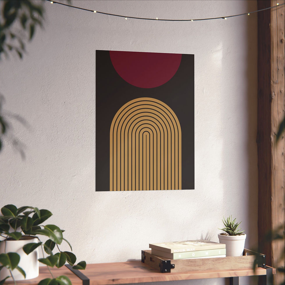 Thumbnail: Modern Geometric 09 Matte Poster - Cleveland Cavilers - Alt