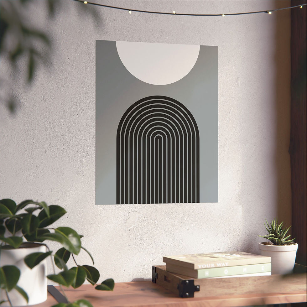 Thumbnail: Modern Geometric 09 Matte Poster - Las Vegas Raiders - Alt