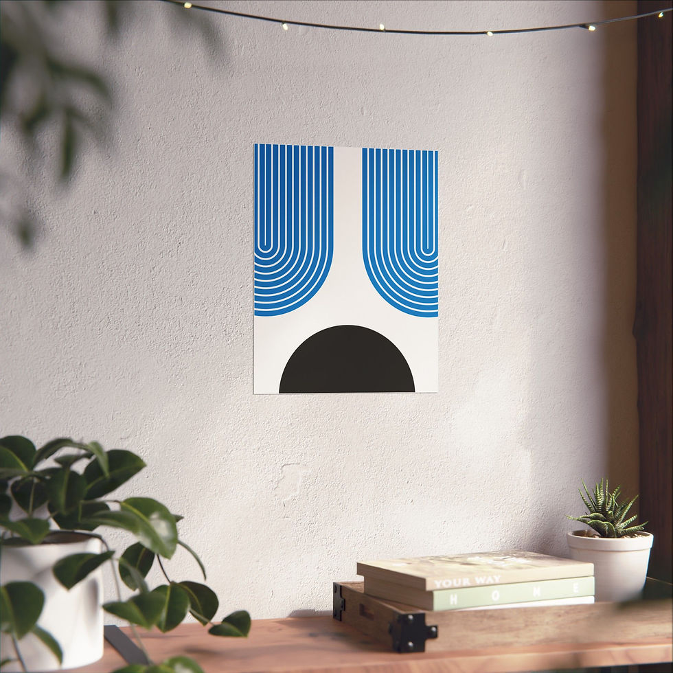 Thumbnail: Geometric 11 Matte Poster - Carolina Panthers - Home