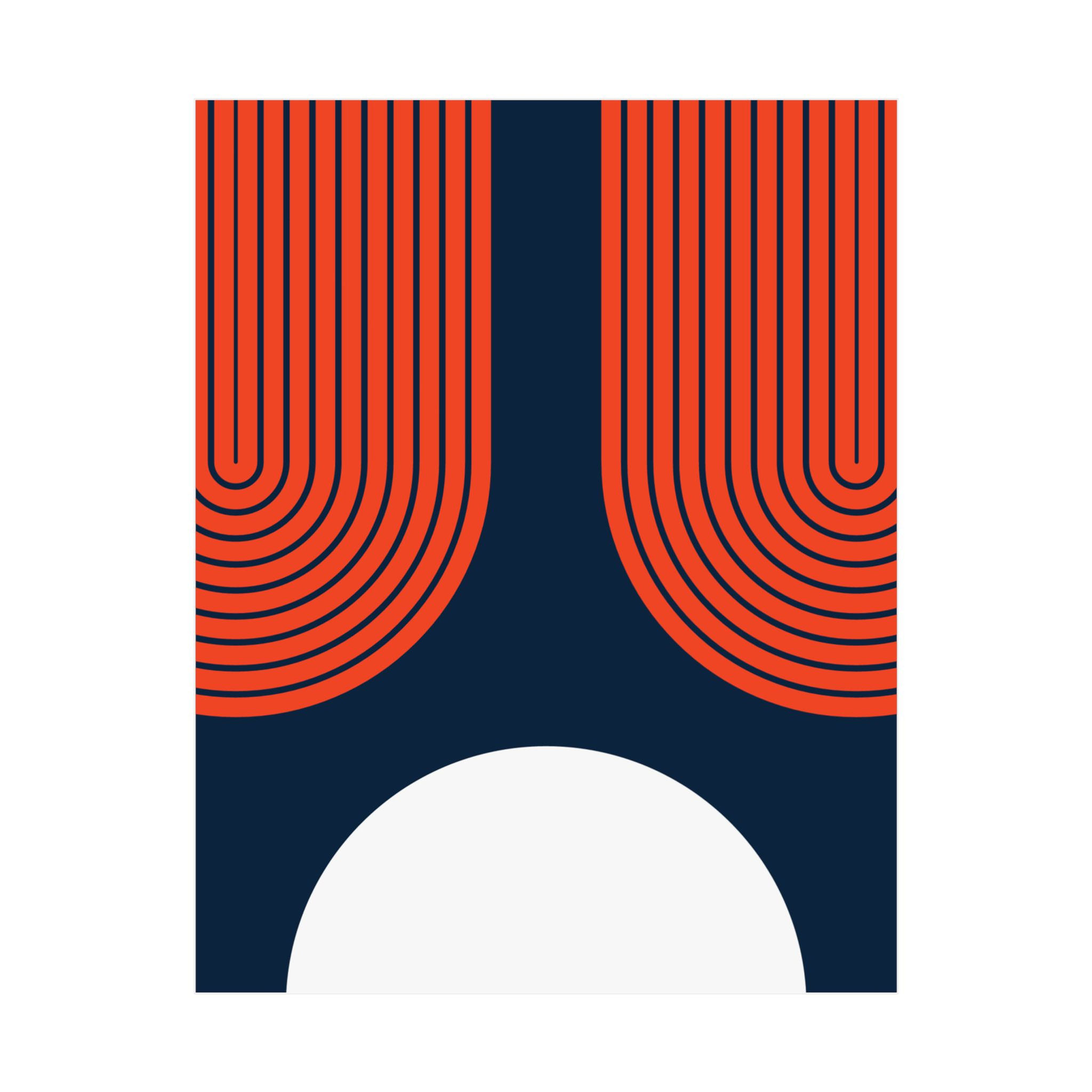 Geometric 11 Matte Poster - Detroit Tigers - Away