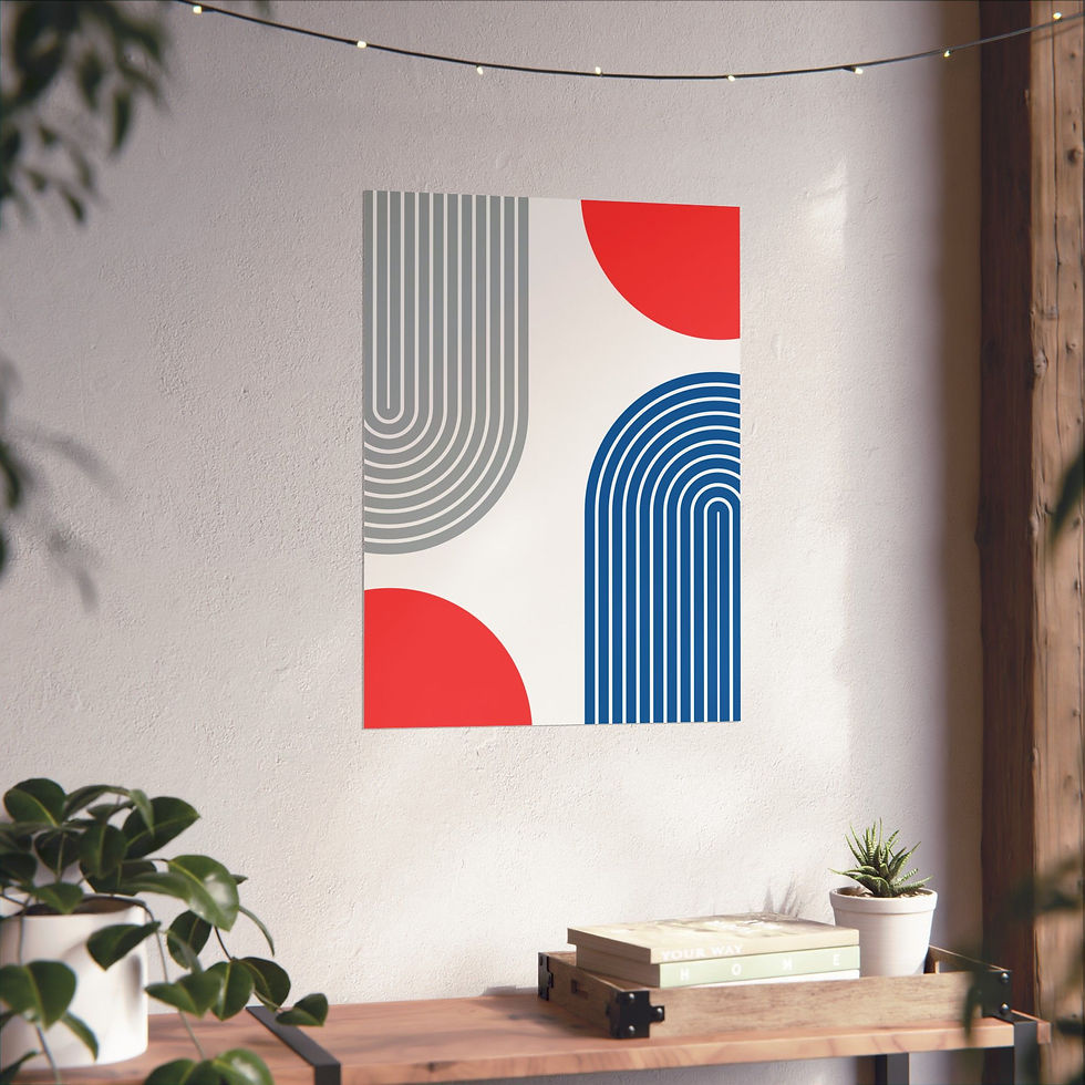 Thumbnail: Modern Geometric 10 Matte Poster - Los Angeles Dodgers - Home