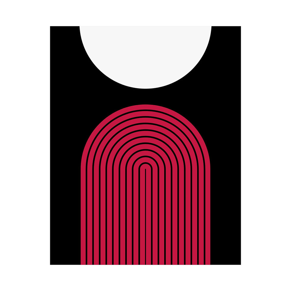 Thumbnail: Modern Geometric 09 Matte Poster - Chicago Bulls - Alt