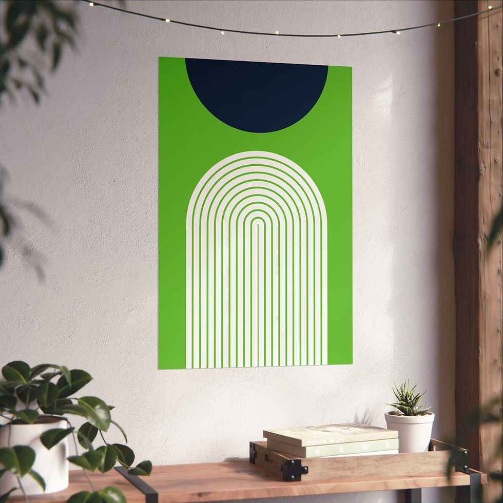 Thumbnail: Modern Geometric - 09 - Matte Poster - Seattle Seahawks - Alt