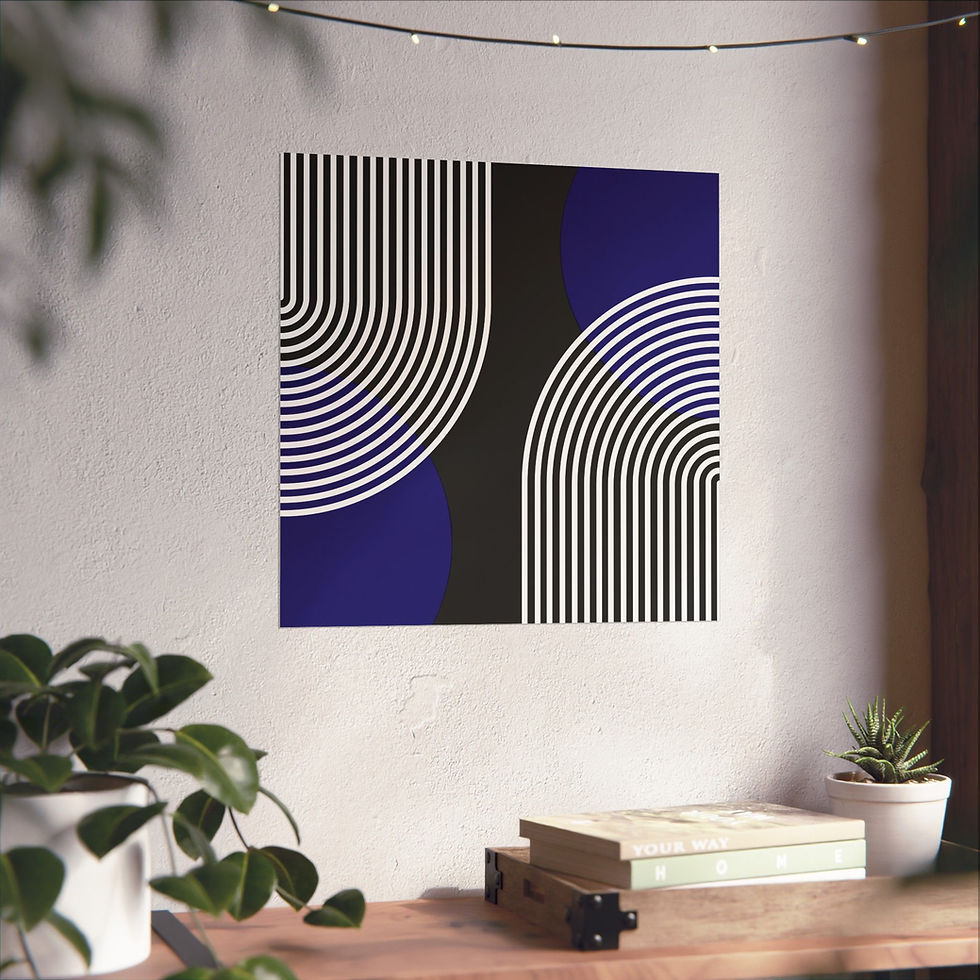 Thumbnail: Modern Geometric 25 Matte Poster - Baltimore Ravens - Alt