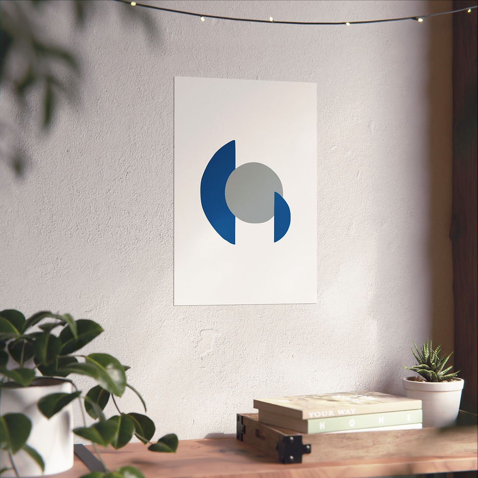 Thumbnail: Copy of Modern Geometric 30 Matte Poster - Los Angeles Dodgers - Home