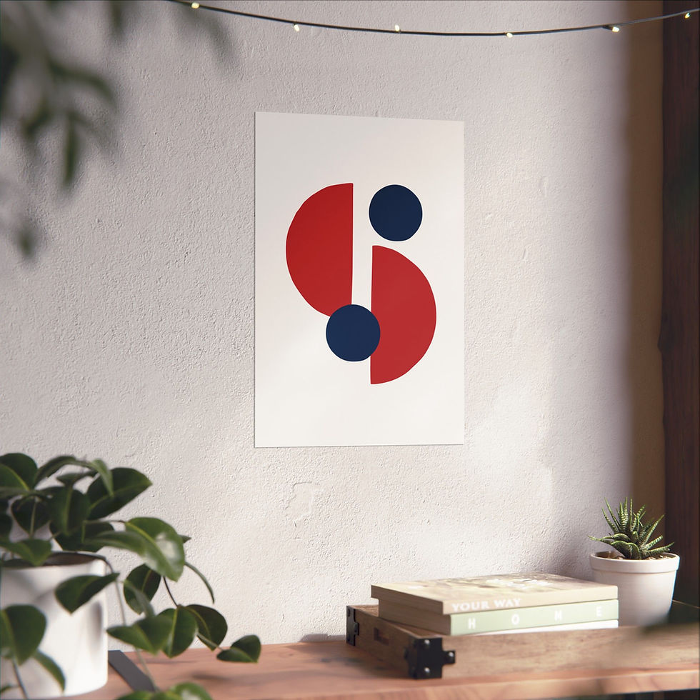 Thumbnail: Modern Geometric 29 Matte Poster - Boston Red Sox - Home