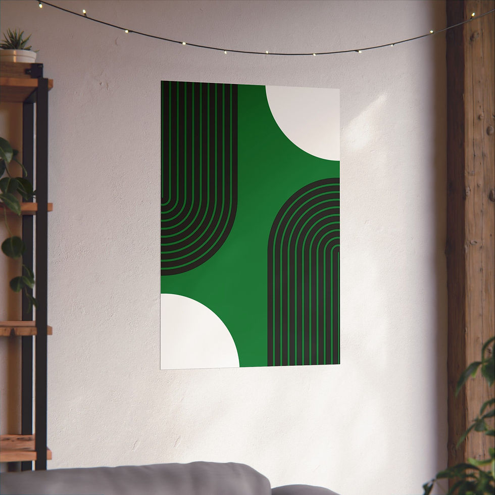 Thumbnail: Modern Geometric 10 Matte Poster - Boston Celtics - Away