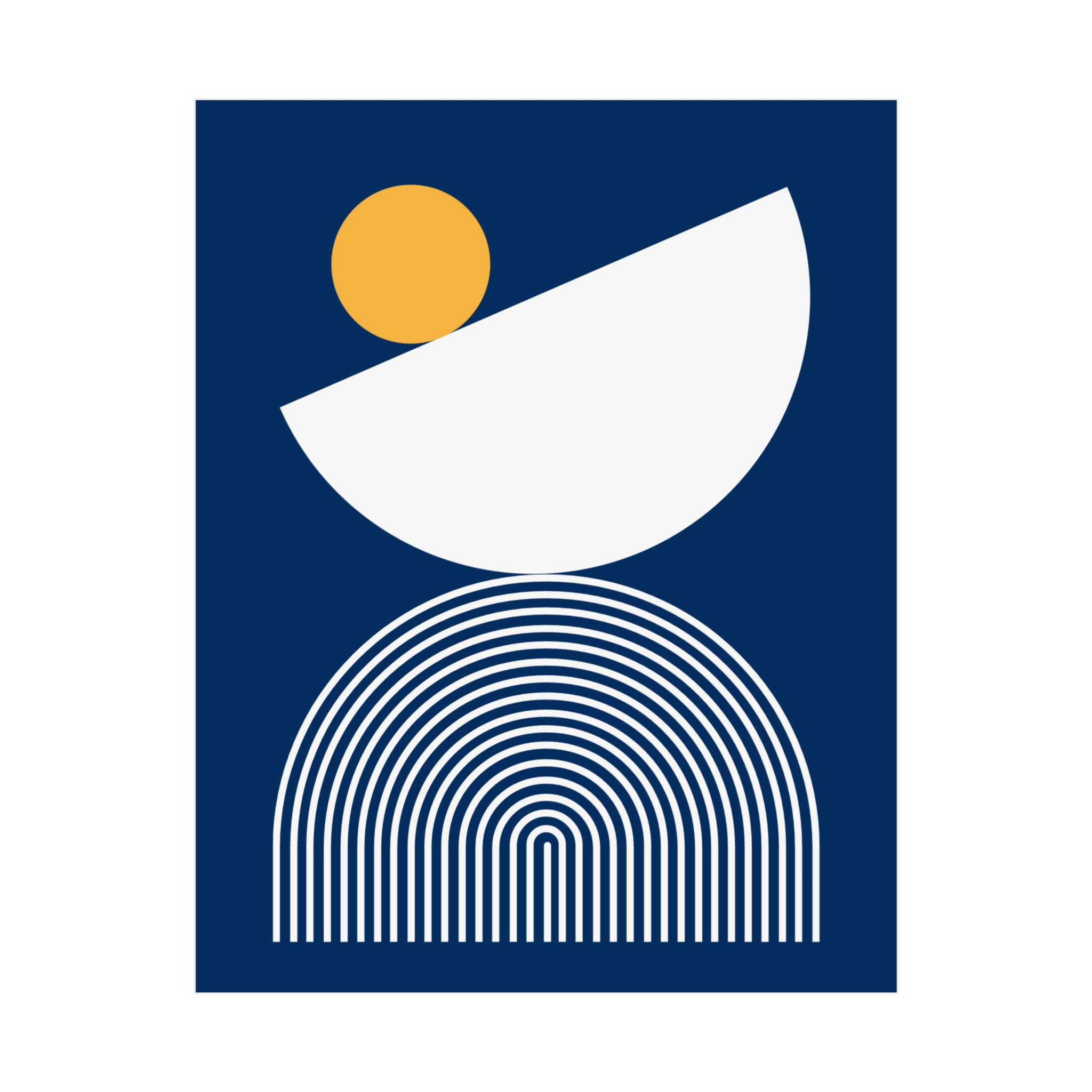 Modern Geometric 26 Matte Poster - Indiana Pacers - Away