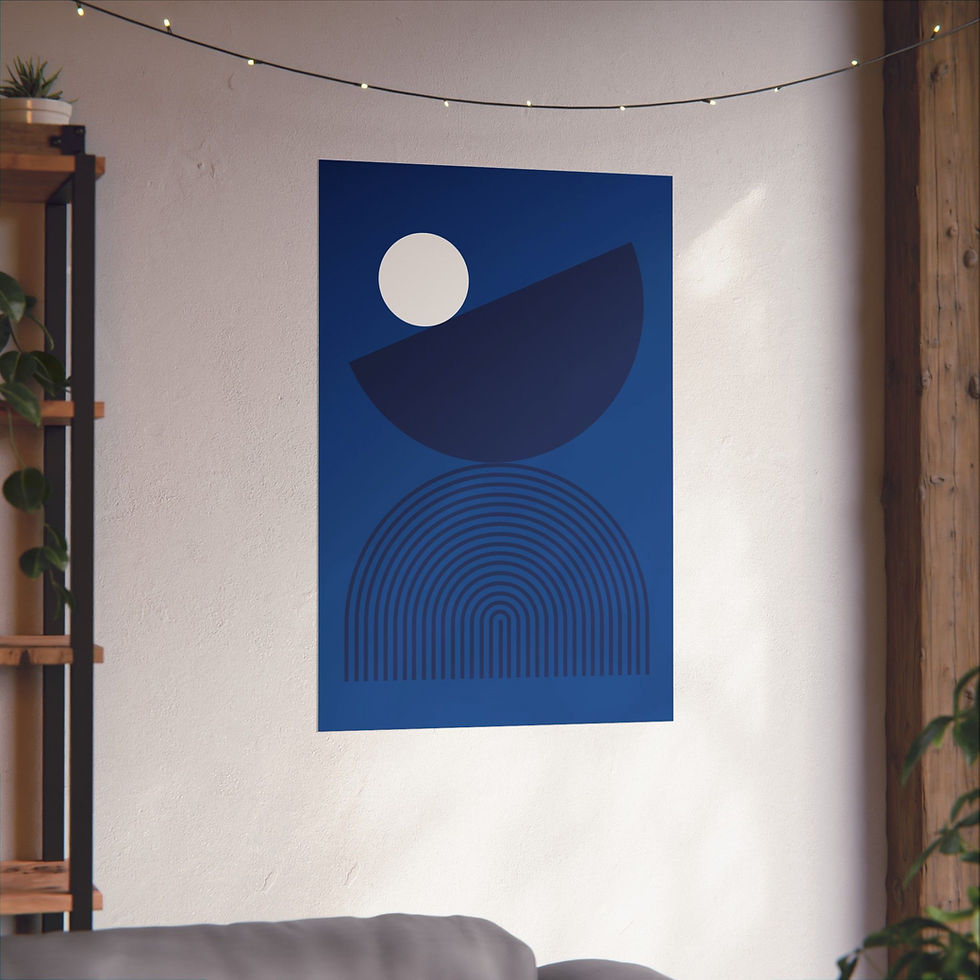 Thumbnail: Modern Geometric 26 Matte Poster - Toronto Blue Jays - Alt
