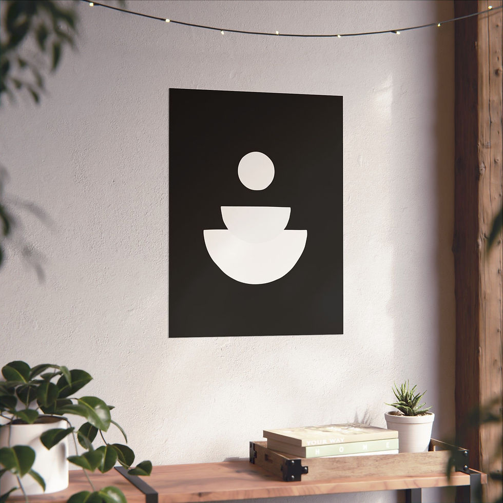 Thumbnail: Modern Geometric 28 Matte Poster - Brooklyn Nets - Alt