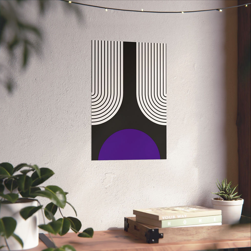 Thumbnail: Geometric 11 Matte Poster - Utah Jazz - Alt