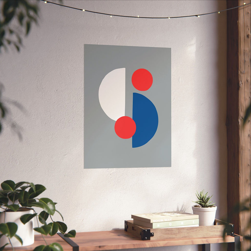 Thumbnail: Modern Geometric 29 Matte Poster - Los Angeles Dodgers - Alt