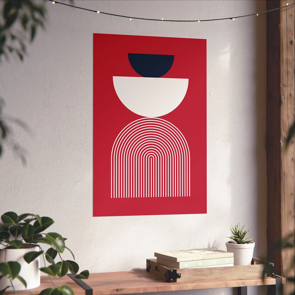 Thumbnail: Geometric 24 Matte Poster - St. Louis Cardinals - Away