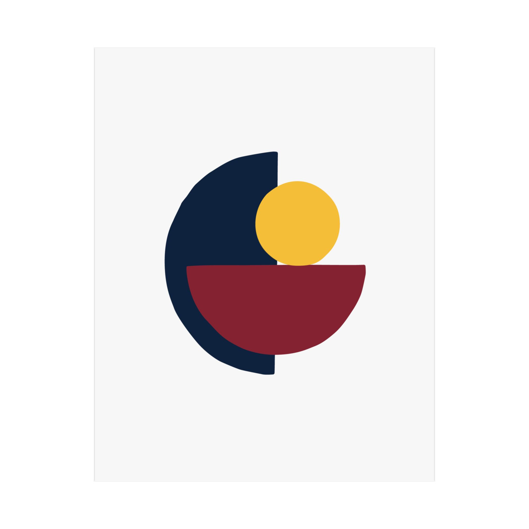 Modern Geometric 31 Matte Poster - Denver Nuggets - Home