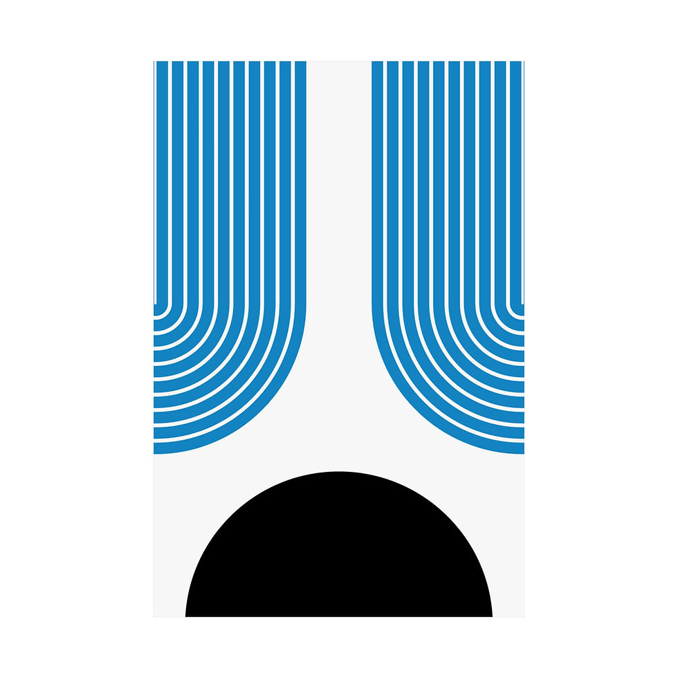 Thumbnail: Geometric 11 Matte Poster - Carolina Panthers - Home