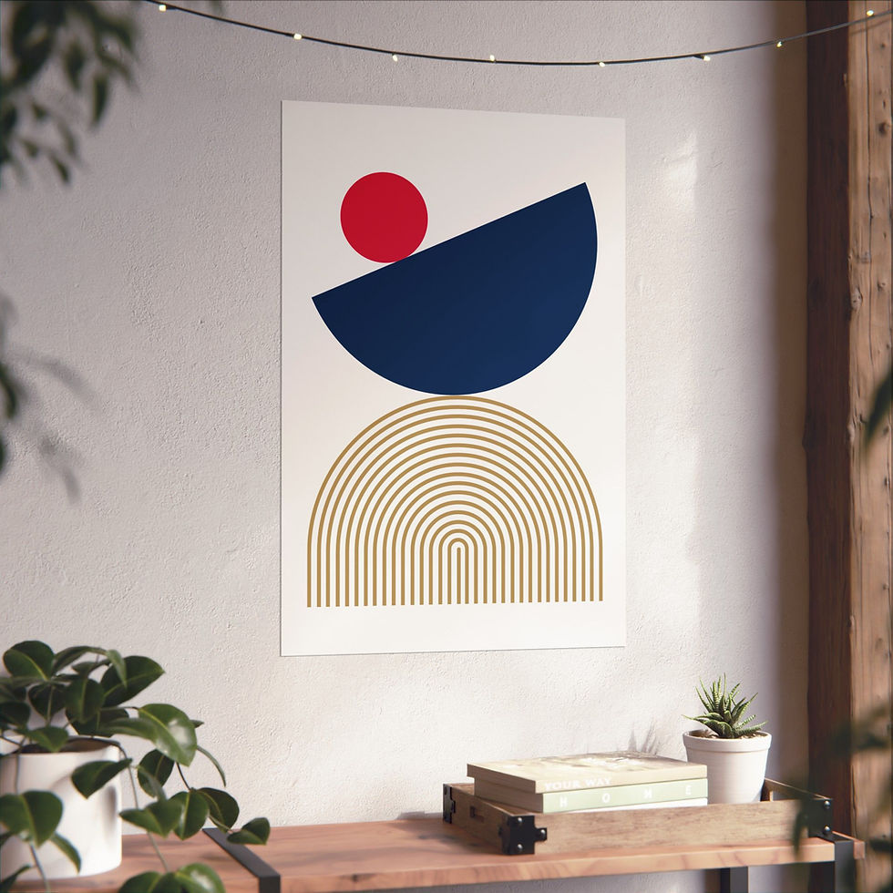 Thumbnail: Geometric 26 Matte Poster - Minnesota Twins - Home
