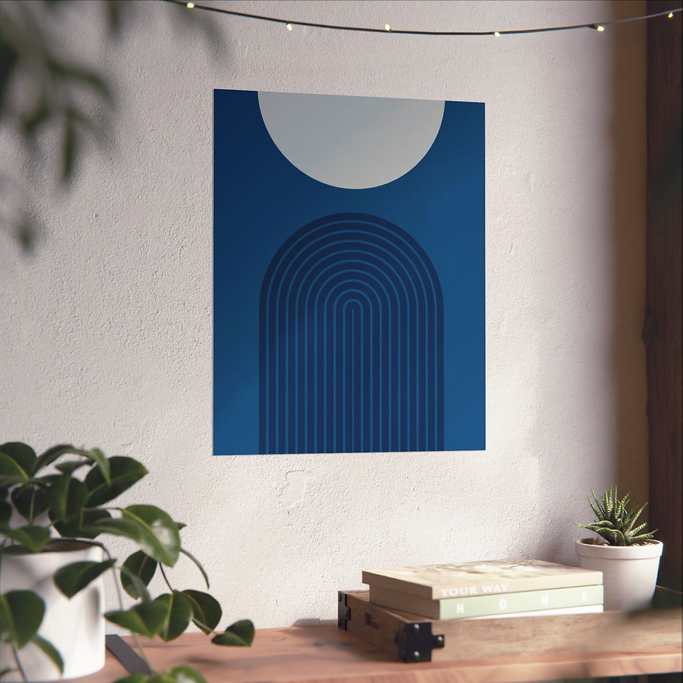 Thumbnail: Modern Geometric 09 Matte Poster - Dallas Mavericks - Away