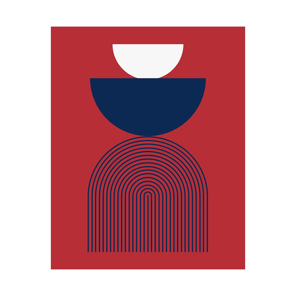 Thumbnail: Modern Geometric 24 Matte Poster - Boston Red Sox - Away