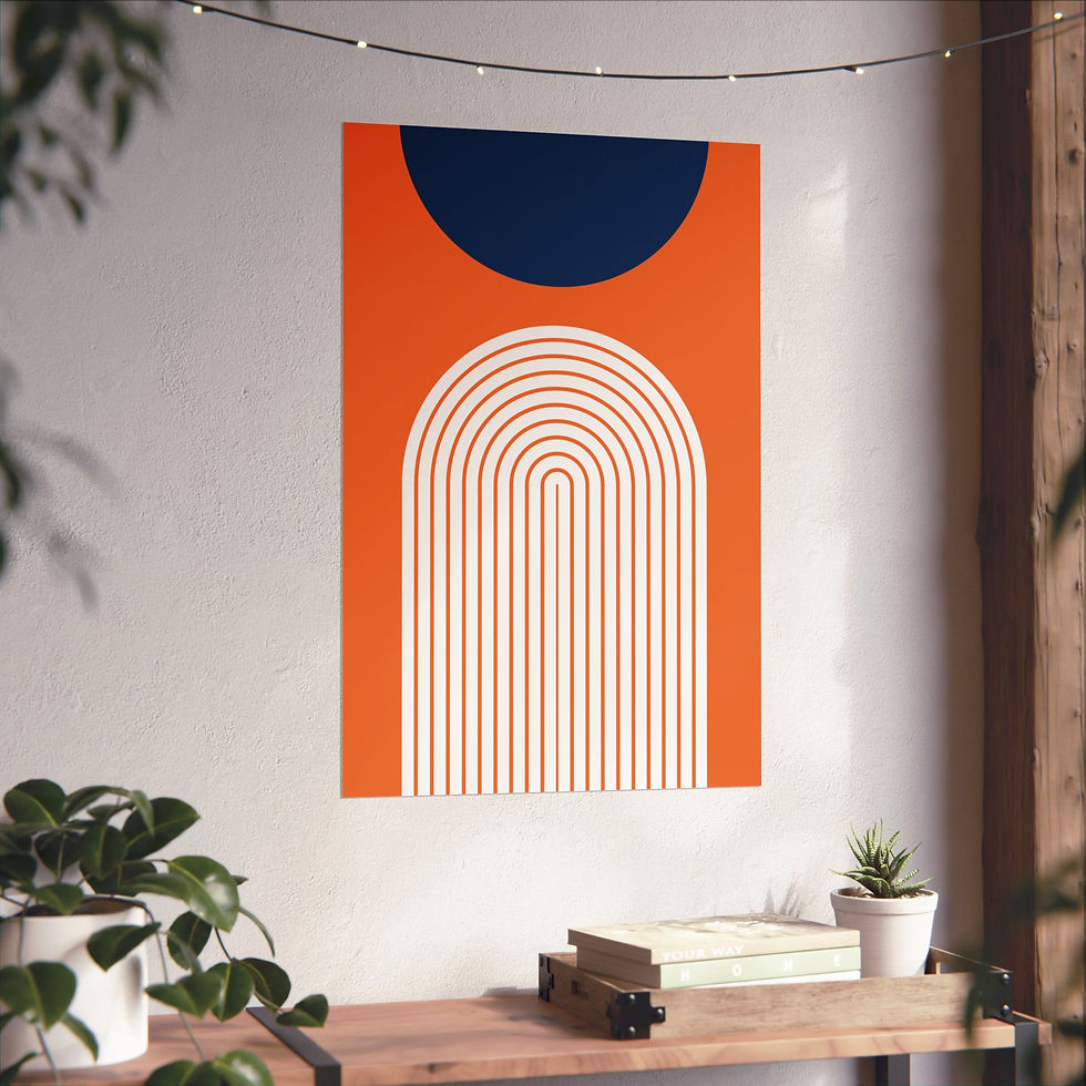 Thumbnail: Modern Geometric 09 Matte Poster - Houston Astros - Away