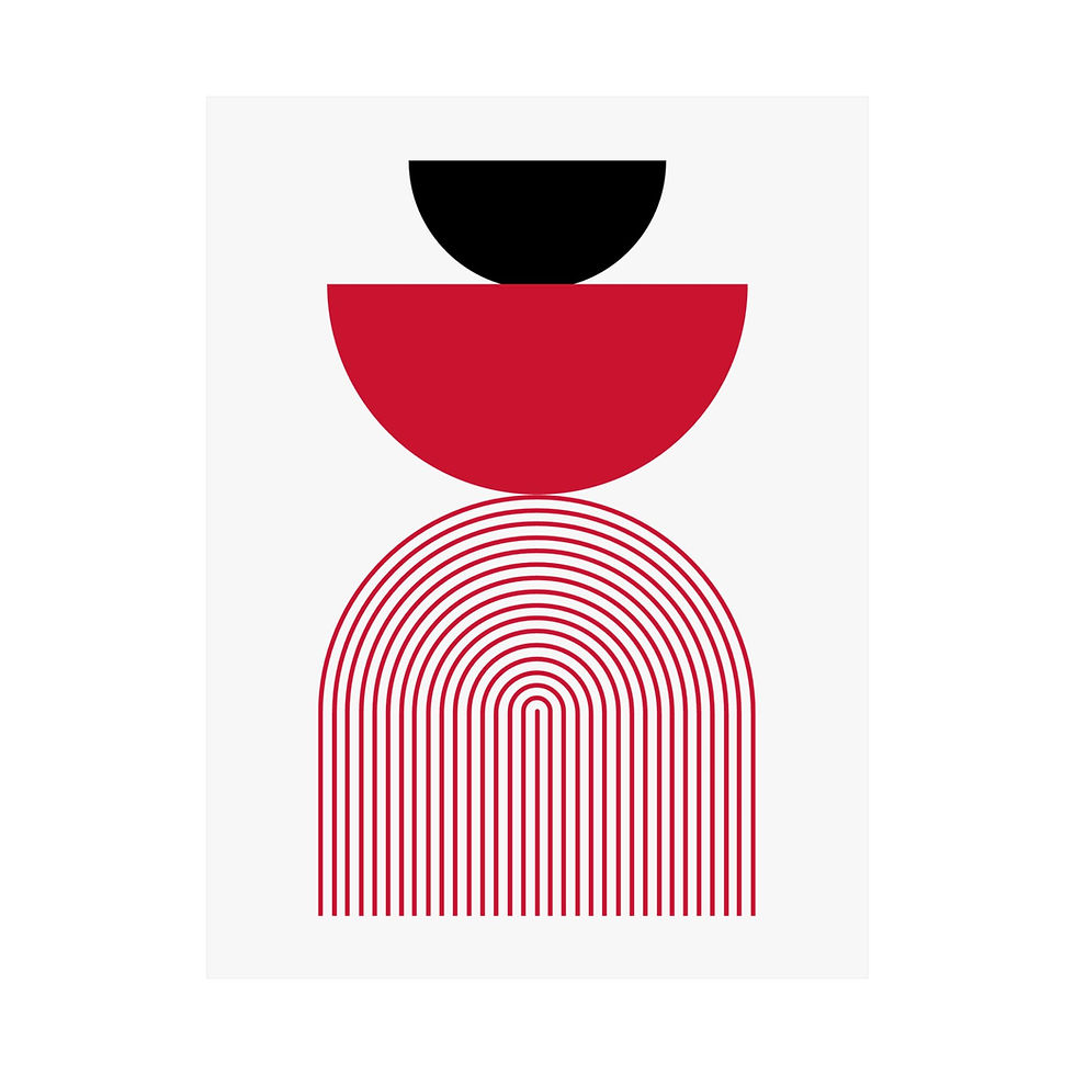 Thumbnail: Geometric 24 Matte Poster - Portland Trailblazers - Home