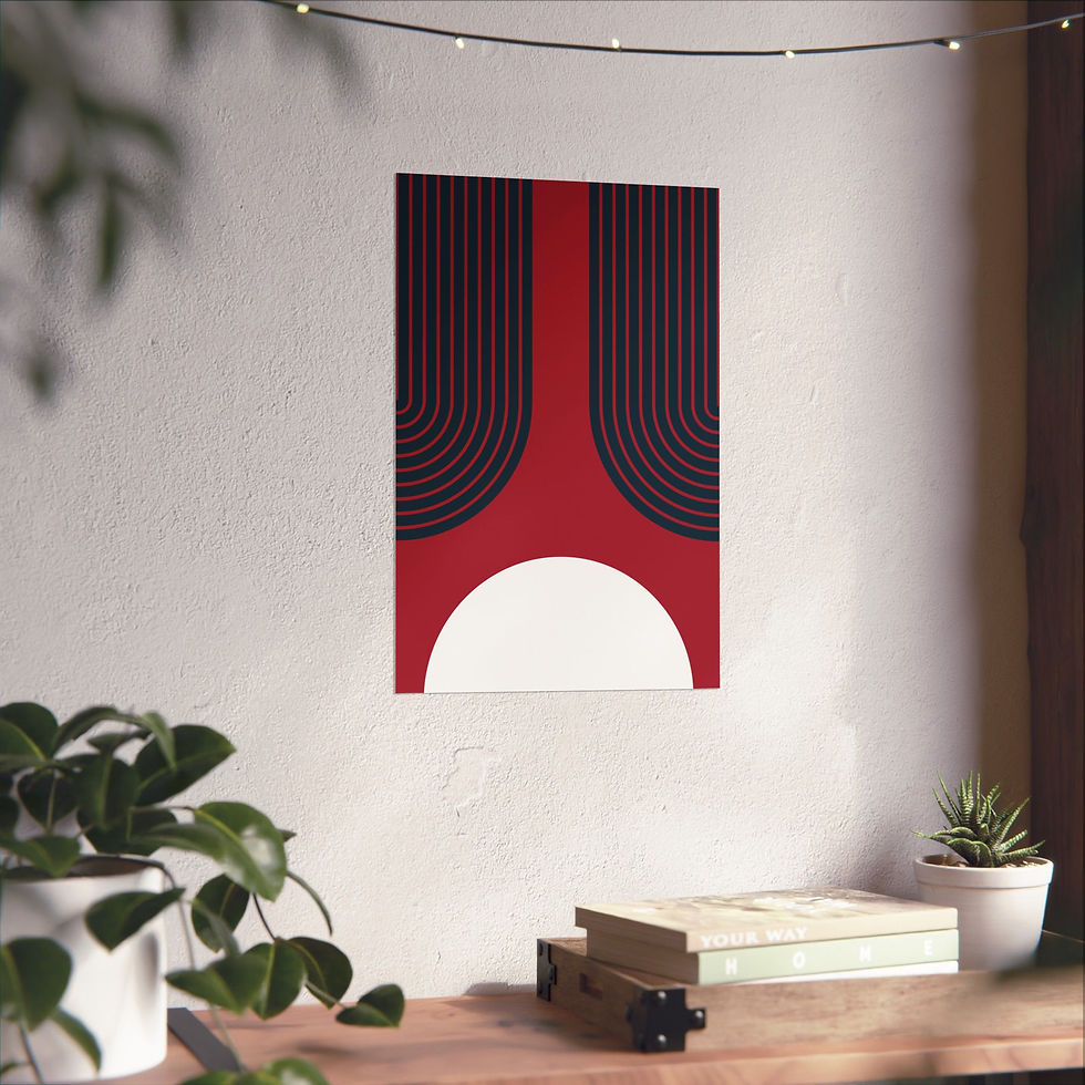 Thumbnail: Geometric 11 Matte Poster - Houston Texans - Alt