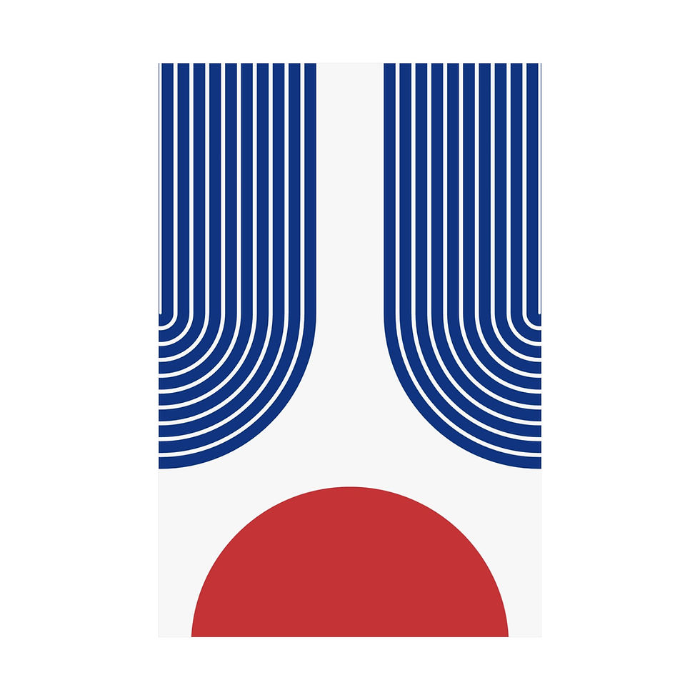 Thumbnail: Modern Geometric 11 Matte Poster - Chicago Cubs - Home